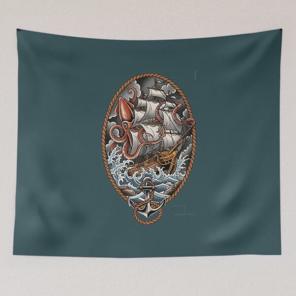 Item preview, American Traditional Squid Attack designed and sold by 3parkys.