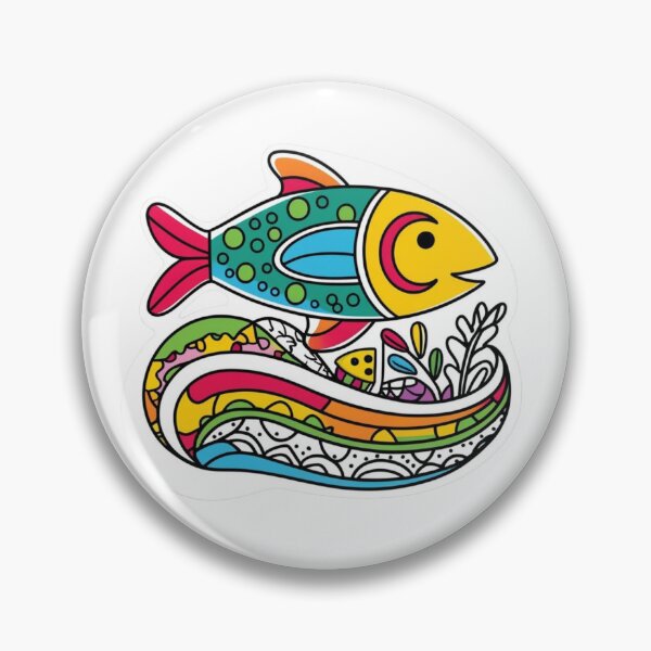 Item preview, Impresión de peces de colores – Arte de animales marinos designed and sold by DariaCraft.