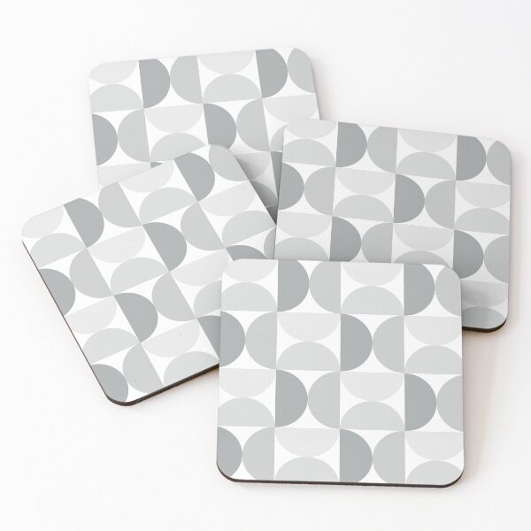 Item preview, Mid Century Modern Half Circles Light Gray designed and sold by thepixelgarden.