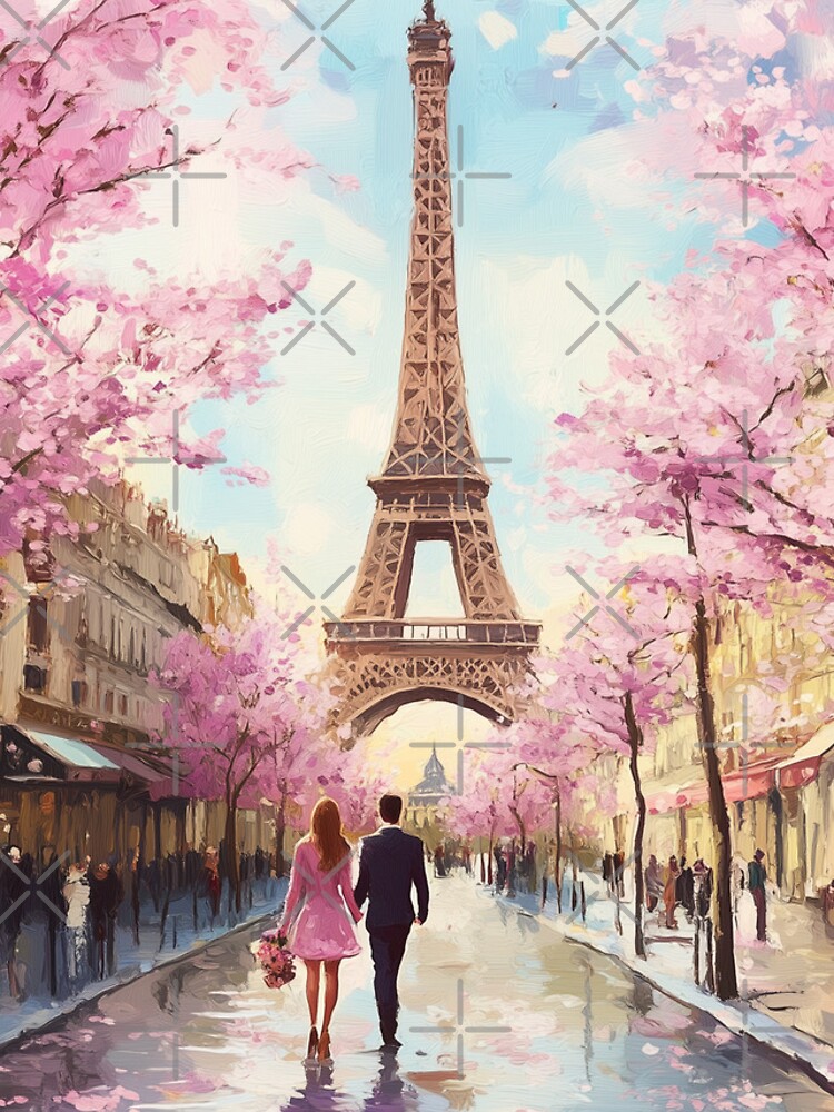 Thumbnail 4 of 4, iPhone Case, Couple Walking In Paris in Spring designed and sold by Rtymer.