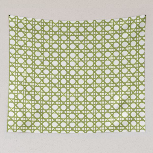 Item preview, Green Rattan Caning Watercolor designed and sold by emmakraner.