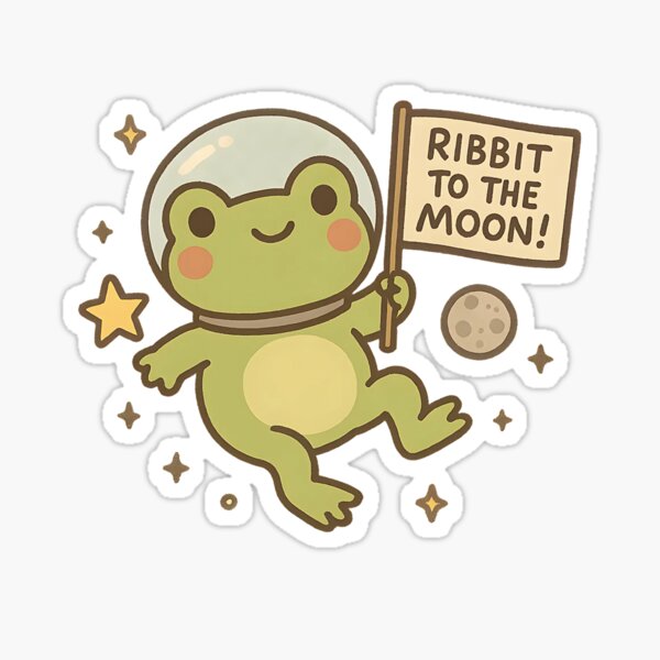 Item preview, Ribbit to the Moon – Astronaut Frog Design designed and sold by InkWave54.