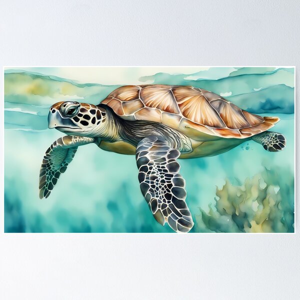 Item preview, Schöne Schildkröte im See designed and sold by BookCovered.