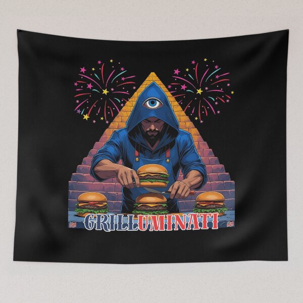 Item preview, Grilluminati – Secret Society of Burgers and Freedom designed and sold by PeteLawliiet.