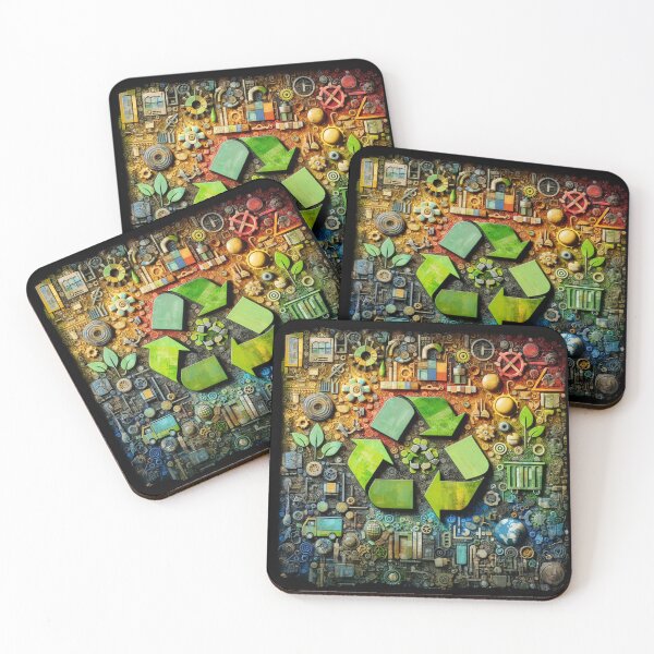 Item preview, Recycle Logo Design, Sustainable Living Symbol, Eco-Friendly Graphic, Green Planet Art designed and sold by RevGens.