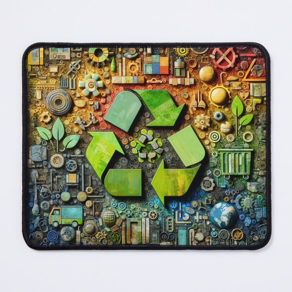 Item preview, Recycle Logo Design, Sustainable Living Symbol, Eco-Friendly Graphic, Green Planet Art designed and sold by RevGens.