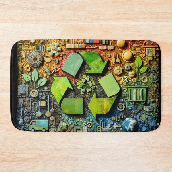 Item preview, Recycle Logo Design, Sustainable Living Symbol, Eco-Friendly Graphic, Green Planet Art designed and sold by RevGens.