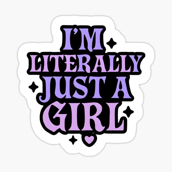 Item preview, I’m Literally Just a Girl – Pastel Goth Aesthetic Sticker designed and sold by Mariposa-Meadow.