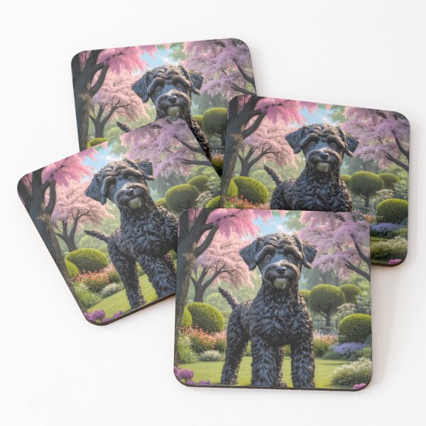 Item preview, Dahlia Black Schnoodle Dog Portrait Painting designed and sold by Heart and Soul Studio.