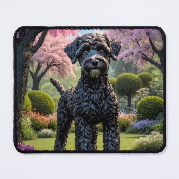 Item preview, Dahlia Black Schnoodle Dog Portrait Painting designed and sold by Heart and Soul Studio.