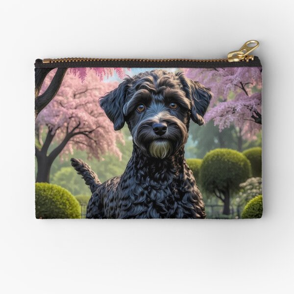 Item preview, Dahlia Black Schnoodle Dog Portrait Painting designed and sold by Heart and Soul Studio.