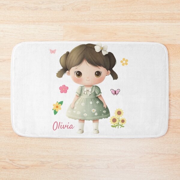 Item preview, Olivia Baby Girl Name – Cute Doll Illustration in Pastel Style designed and sold by daila70.
