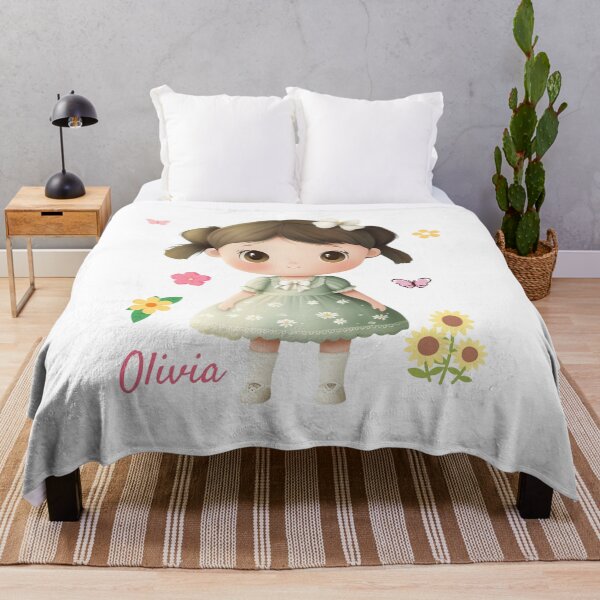 Item preview, Olivia Baby Girl Name – Cute Doll Illustration in Pastel Style designed and sold by daila70.