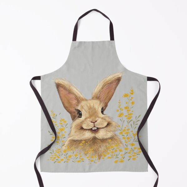 Item preview, Funny Sunny Rabbit in Wildflowers, Happy smiling ginger rabbit designed and sold by ArtbySvetik.