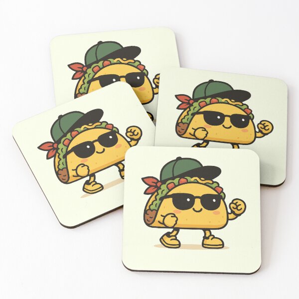 Item preview, Cool Kawaii Taco – Funny Fighter Sticker T-Shirt  designed and sold by BambaKchula.