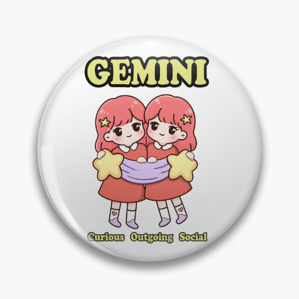 Item preview, Gemini Cute Zodiac Astrology Signs designed and sold by Professional Monster Ami.