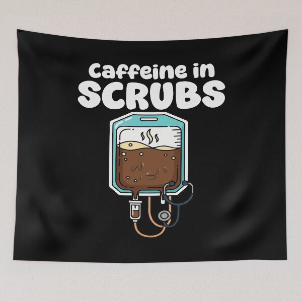 Item preview, CAFFEINE IN SCRUBS - NURSE GIFT designed and sold by KEF Custom.