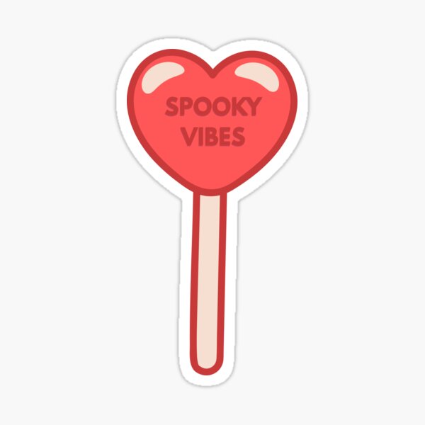 Item preview, Red Spooky Vibes Heart Lollipop designed and sold by sweet&spooky.