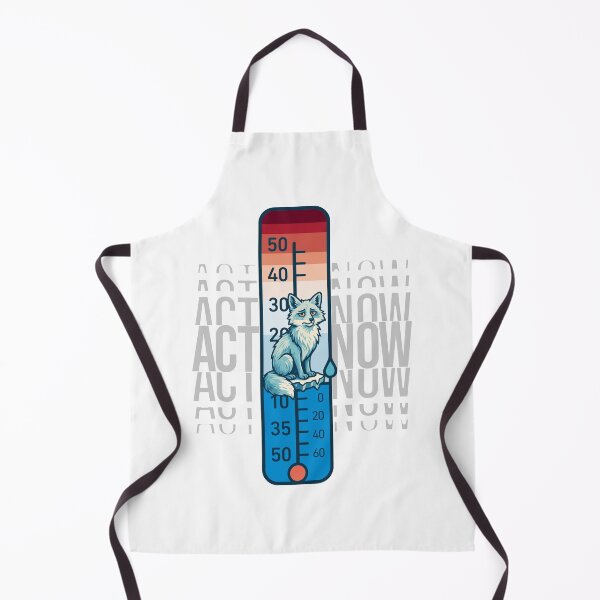 Item preview, Global Warming Thermometer: Arctic Fox on Melting Ice – Climate Action Advocate Art designed and sold by H Jonas.