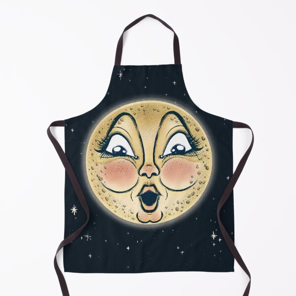 Item preview, La Lune Étonnée - Surprised Vintage Inspired Moon designed and sold by Art by Erika with a K.