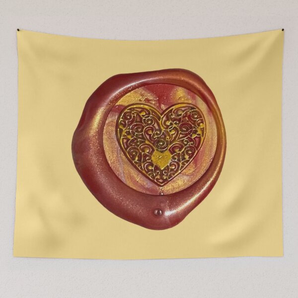 Item preview, Wax Seal - Vined Heart, red/gold/gold designed and sold by Elinda96.