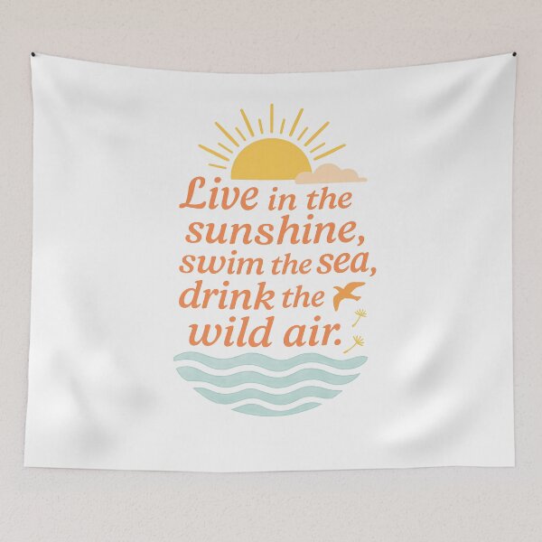 Item preview, Live in the Sunshine – Ralph Waldo Emerson Quote designed and sold by celtveor.