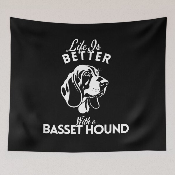 Item preview, Life Is Better With a Basset Hound – Minimalist Adorable and Relaxed Hound Dog Design designed and sold by GoodyPaws.