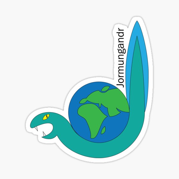 Item preview, Alphabet of Myths 10: Jormungandr designed and sold by AlexMeansArt.
