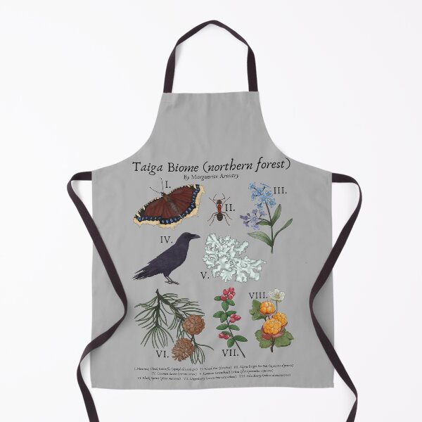 Item preview, Taiga Biome (Northern Forest or Boreal Forest) Vintage Nature Art designed and sold by Marguerite Artistry.