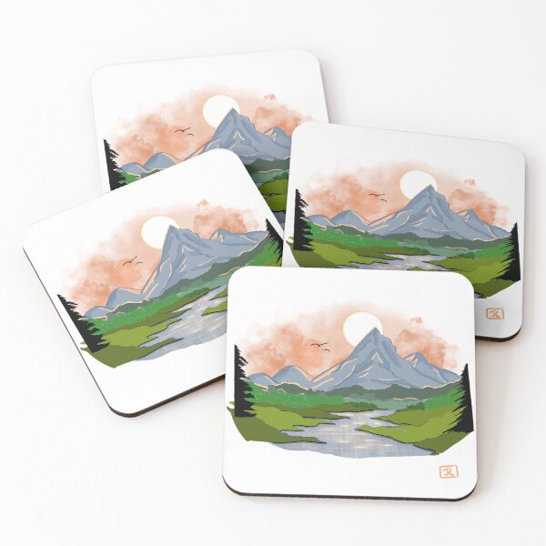 Item preview, Mountain Scene at Sunrise designed and sold by ketjes23.
