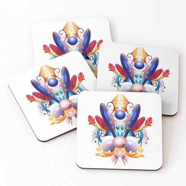 Item preview, Symmetrical design made of juggling props in color designed and sold by Victoria Haas aka. Vahroqui | Art, Design & Juggling.