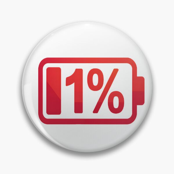 Item preview, Low Battery 1 Percent Warning Sticker designed and sold by stylishsketcher.