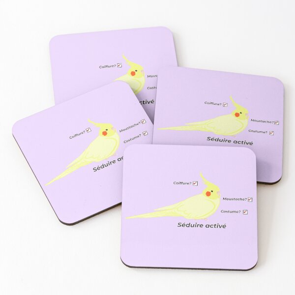 Item preview, Lutino Cockatiel – Sunny Feathers, Parisian Charm designed and sold by Birbosaurus.