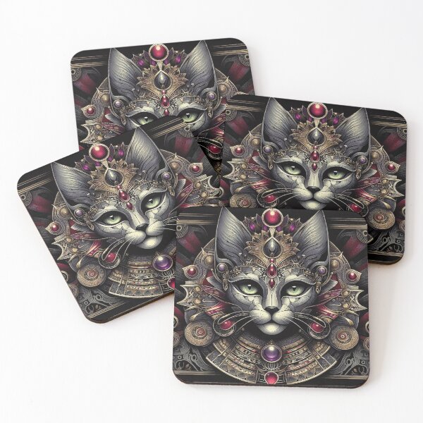 Item preview, Feline Goddess Bastet – Decorative Art with Ancestral Inspiration designed and sold by  Ojo de Lilith.