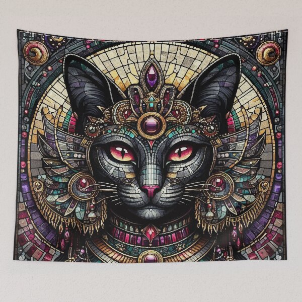 Item preview, Feline Goddess Bastet – Decorative Art with Ancestral Inspiration designed and sold by  Ojo de Lilith.