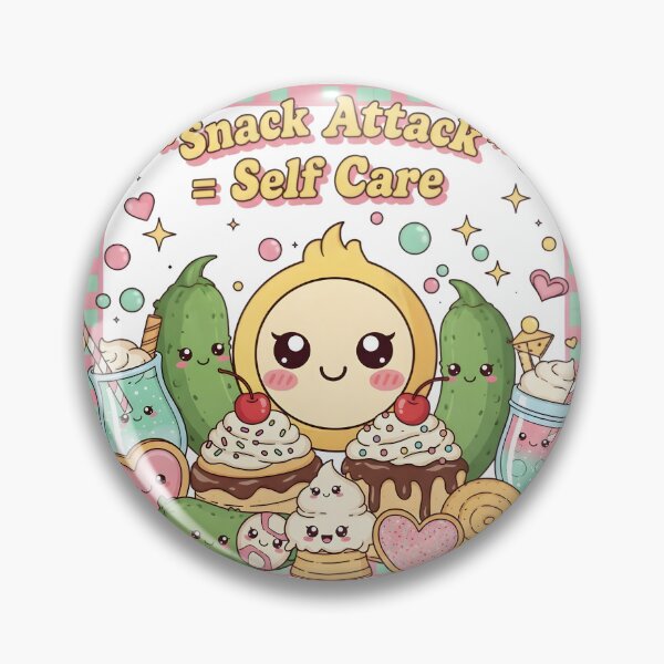 Item preview, Snack Attack = Self Care – Kawaii Comfort Food Aesthetic Art designed and sold by AnnDesignStudio.