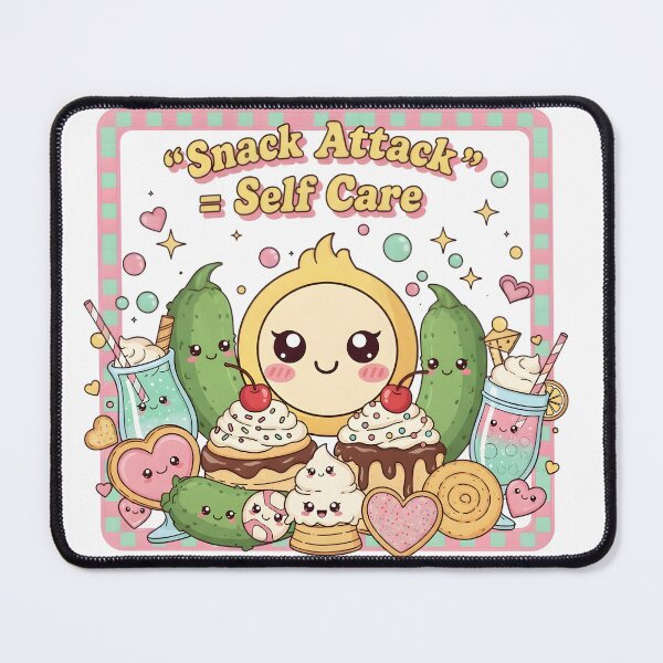Item preview, Snack Attack = Self Care – Kawaii Comfort Food Aesthetic Art designed and sold by AnnDesignStudio.