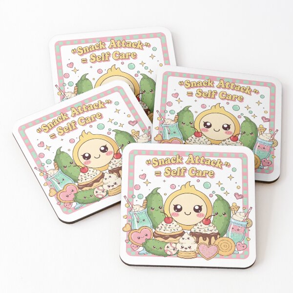Item preview, Snack Attack = Self Care – Kawaii Comfort Food Aesthetic Art designed and sold by AnnDesignStudio.