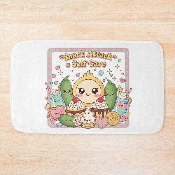 Item preview, Snack Attack = Self Care – Kawaii Comfort Food Aesthetic Art designed and sold by AnnDesignStudio.