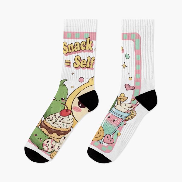 Item preview, Snack Attack = Self Care – Kawaii Comfort Food Aesthetic Art designed and sold by AnnDesignStudio.