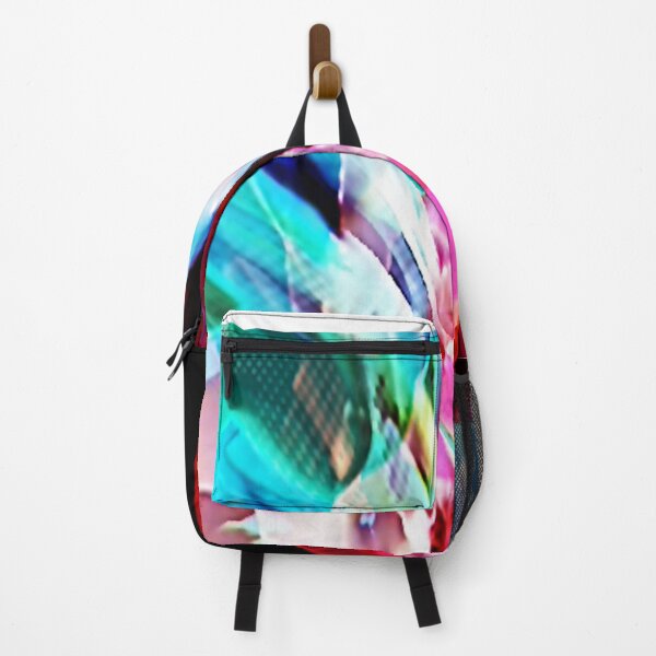 Item preview, Red Blue Aqua Black Floral Abstract designed and sold by ElasticPixels.