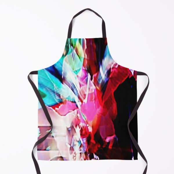 Item preview, Red Blue Aqua Black Floral Abstract designed and sold by ElasticPixels.