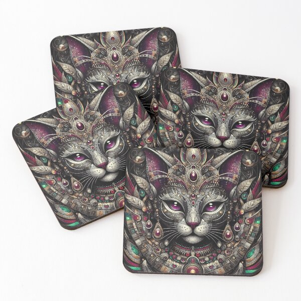 Item preview, Feline Goddess Bastet – Decorative Art with Ancestral Inspiration designed and sold by  Ojo de Lilith.