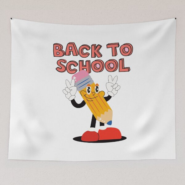 Item preview, Cartoon groovy pencil character with smile designed and sold by Luamor.