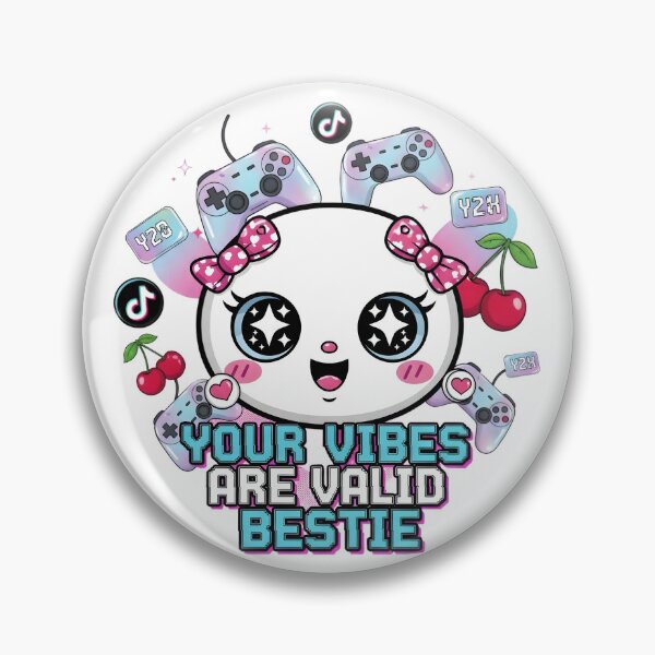 Item preview, Your Vibes Are Valid Bestie – Kawaii Y2K Gamer Aesthetic Digital Art designed and sold by AnnDesignStudio.