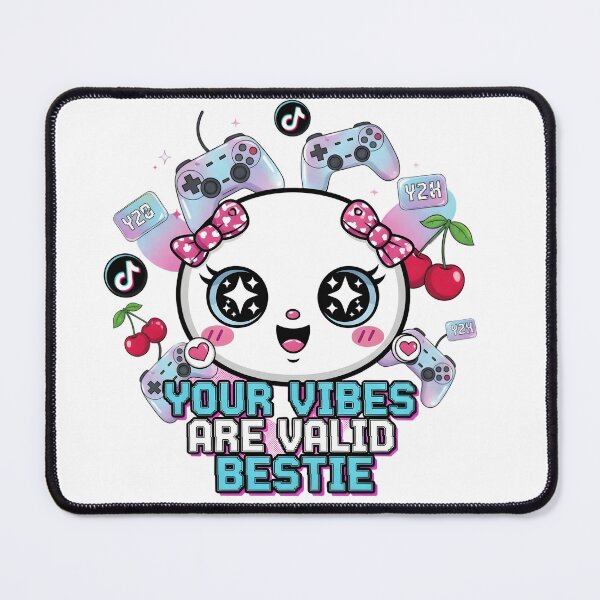 Item preview, Your Vibes Are Valid Bestie – Kawaii Y2K Gamer Aesthetic Digital Art designed and sold by AnnDesignStudio.