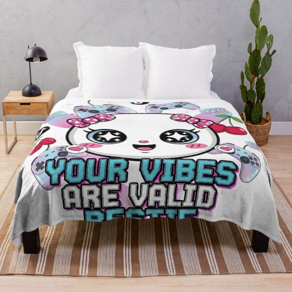 Item preview, Your Vibes Are Valid Bestie – Kawaii Y2K Gamer Aesthetic Digital Art designed and sold by AnnDesignStudio.