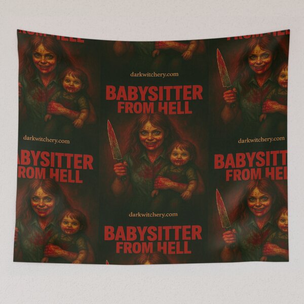 Item preview, Babysitter from Hell/ Creepy Horror Babysitter Art designed and sold by Dark Witchery.