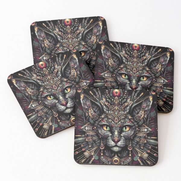 Item preview, Feline Goddess Bastet – Decorative Art with Ancestral Inspiration designed and sold by  Ojo de Lilith.
