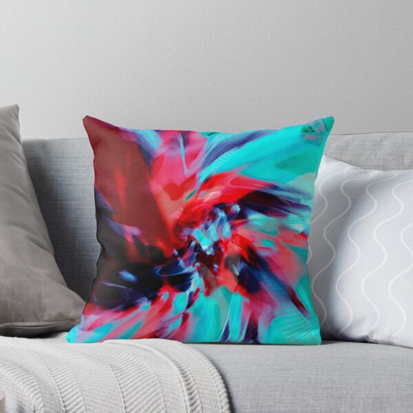 Item preview, Red Aqua Blue Navy Floral Abstract designed and sold by ElasticPixels.